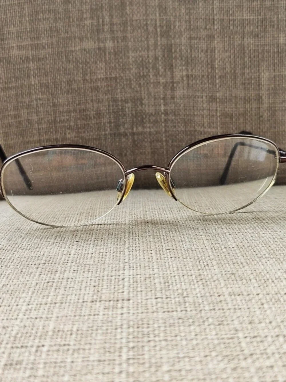 Anne Klein Women Glasses Frame Half Rim Eyewear 9054 Eyeglasses Brown To